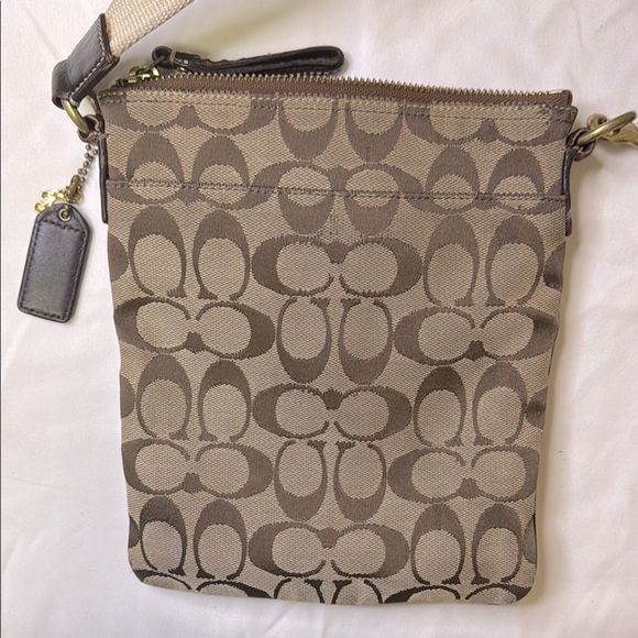 Coach Signature Turnlock Swingpack‎ Crossbody | Canvas & Leather Trim - Picture 5 of 14